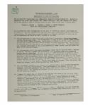 1960 Masters Photographers Contract on Augusta National Letterhead