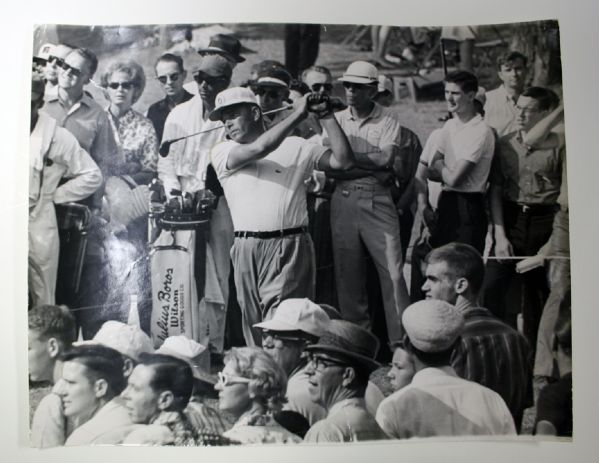 Arnold Palmer, Julius Boros 2 - 11x14 Original Media Photos w. Newspaper Photos attached - Creasing in photos
