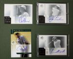 Lot of 4 Upper Deck autographed Insert cards