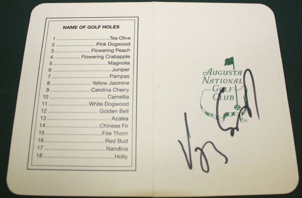 2000 Masters Scorecard signed by winner Vijay Singh JSA COA