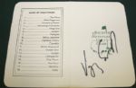 2000 Masters Scorecard signed by winner Vijay Singh JSA COA