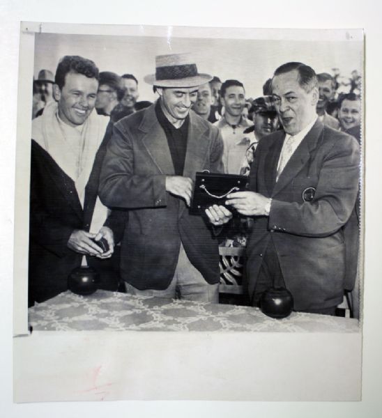 1952 Bobby Jones, Sam Snead, Jack Burke Masters Presentation Wire Photo