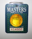 1992 Masters Tournament Badge