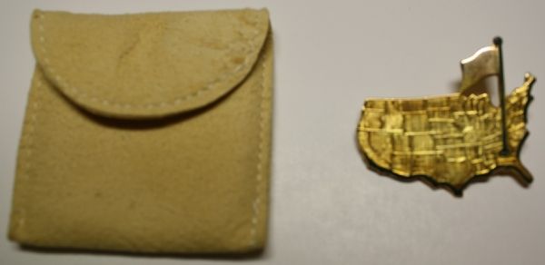 1971 14ct Gold Large AUGUSTA NATIONAL Members Lapel Pin