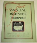 1934 Masters Program - First Annual Invitational Tournament GREAT CONDITION