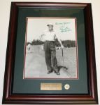Herman Keiser Deluxe Framed Photo with 1946 Masters Champion Inscription