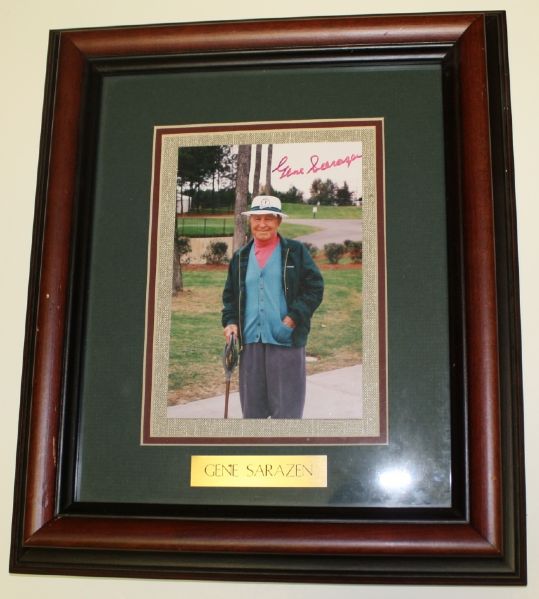 Gene Sarazen 4x6 Deluxe Framed Autographed Photo