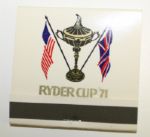1971 Ryder Cup Match Book Intact with Matches