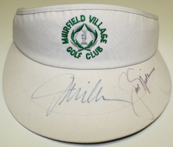 Muirfield Village Golf Visor Signed by Johnny Miller & Jack Nicklaus