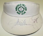 Muirfield Village Golf Visor Signed by Johnny Miller & Jack Nicklaus