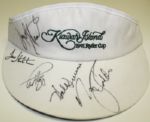 1991 Ryder Cup Visor Kiawah Island Signed by 5 Members of Team Inc. Payne Stewart (D-1999)