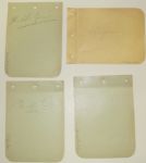 Lot of Four Album Pages Wiffy Cox, John Deforest, George Von Elm, Al Espinosa
