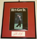 John Daly Signed 1995 British Open Ball & Daly Framed Cut Signature "Hes Got It"