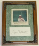 Dave Stockton Framed Cut Autograph (JSA authentication)