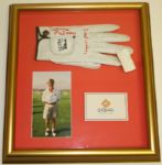 Deluxe Framed Golf Glove Autographed by Sandra Palmer