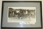 Black & White Photo Framed and Autographed "My Very Best Wishes From Gene Sarazen"