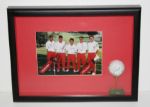 1995 Stanford 5 Man Golf Team (Inc Tiger Woods) Signed Photo & Golf Ball 