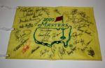 The Finest Masters Champs flag Ever Offered Tiger, Jack , Arnie and WATSON IN middle of flag