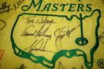 The Finest Masters Champs flag Ever Offered Tiger, Jack , Arnie and WATSON IN middle of flag