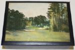 1957 Masters Commemorative Box with Artist Erwin Barrie Depiction of 10th hole