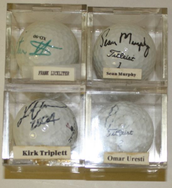 Lot of 4 Auto Balls: Uresti, Murphy, Lickliter, Triplett