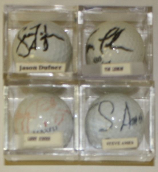 Set of 4 Auto Balls: Rinker, Duffner, Ames, Lehman