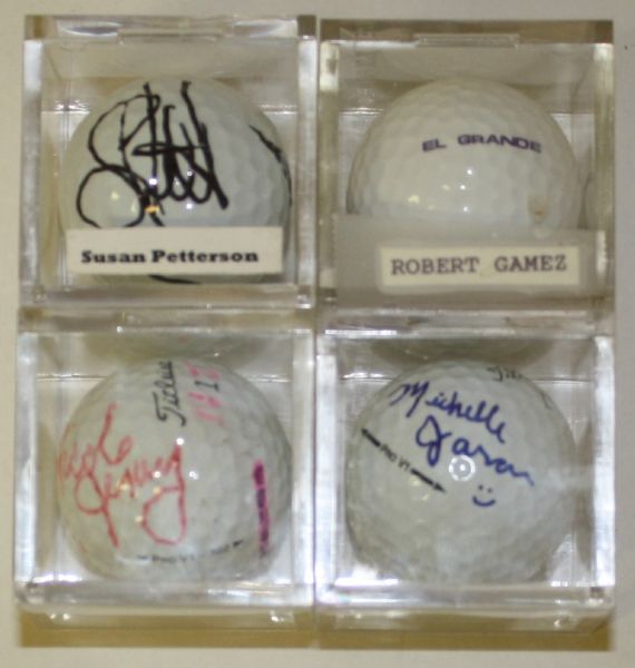 Lot of 3 Auto Ladies Balls: Jeray, Jaran, Peterson/ 1 Ball from Gamezs bag 