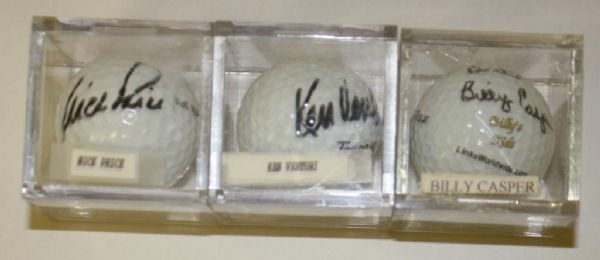 Lot of 3 Auto Balls: Casper, Price, Venturi