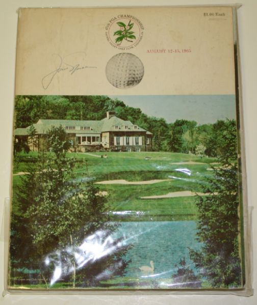 1965 PGA Championship Program Signed by Jack Nicklaus
