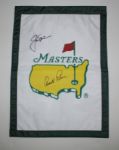 Green Garden Flag Signed by Jack Nicklaus/Arnold Palmer