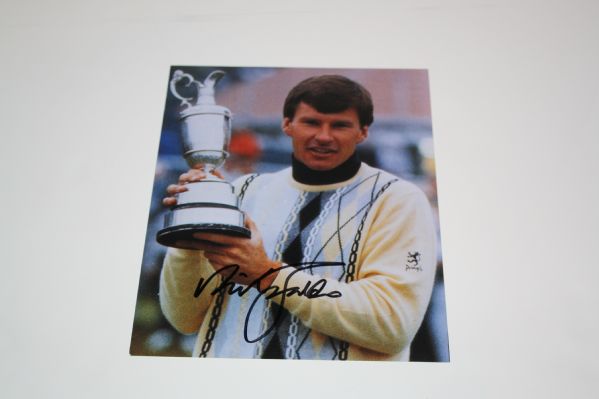 8x10 Photo Signed by Nick Faldo British Open Trophy Shot
