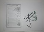Masters Score Card Signed by Zach Johnson