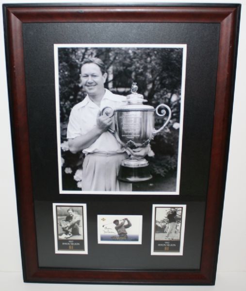 Byron Nelson Framed Display w/Signed UDA Card