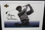 Byron Nelson Framed Display w/Signed UDA Card