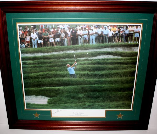 Arnold Palmer Signed Print "Arnie in Church" - Famous Oakmont US Open Scene