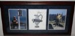 Jack Nicklaus Signed flag w/US and British Open photos JSA Full Letter of Authenticity