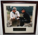 Jack Nicklaus and Gary Player Signed Photo w/Claret Jug on the Bridge at British Open
