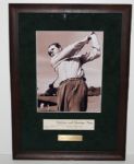 Ralph Guldahl Framed signed 1968 Masters Pairing Sheet W/Letter of Provenance