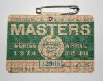 1974 Masters Tournament Badge Gary Players 2nd of Three masters Wins