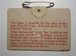 1974 Masters Tournament Badge Gary Player's 2nd of Three masters Wins