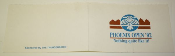 Tom Watsons 1992 Phoenix Open Score Card