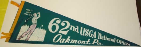 1962 US Open Pennant Jack Nicklaus First Major Win-Seldom Seen! 
