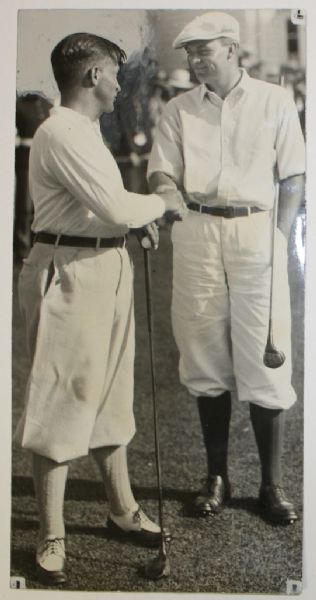 1930 International News Wire Photo Semi-final Match of US Amateur Jesse Sweetser vs Bobby Jones-Fourth Leg of The Grand Slam