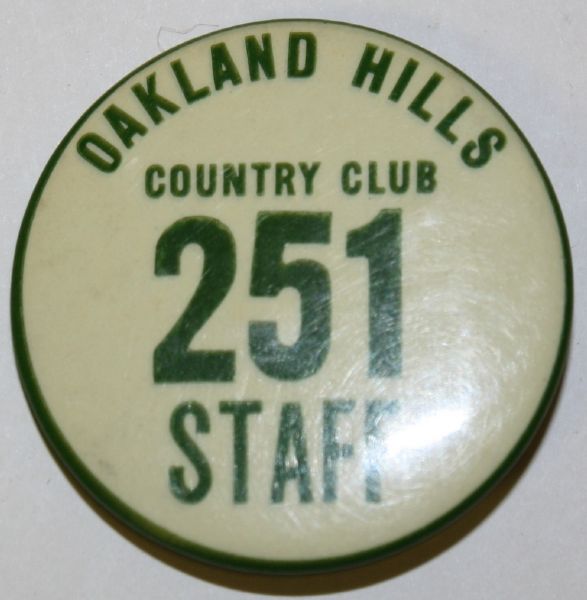 Oakland Hills Country Club Staff Pin - 1937 US Open?