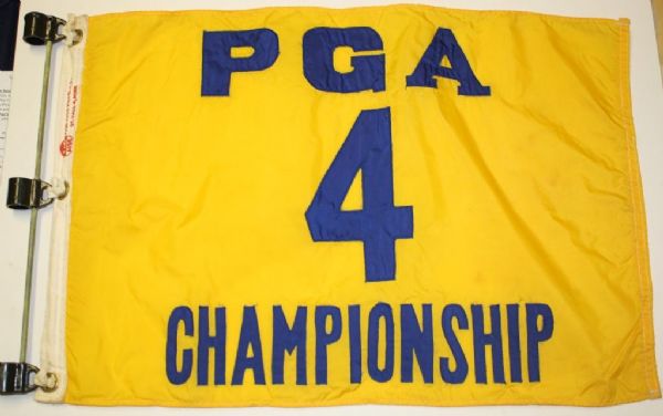 Actual Course Flown 4th Hole Flag from Gary Players 3rd Major Win at 1962 PGA