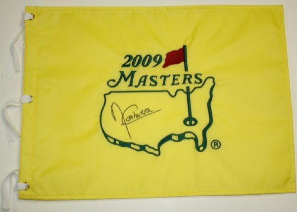 Angel Cabrera Autographed 2009 Masters Flag JSA COA