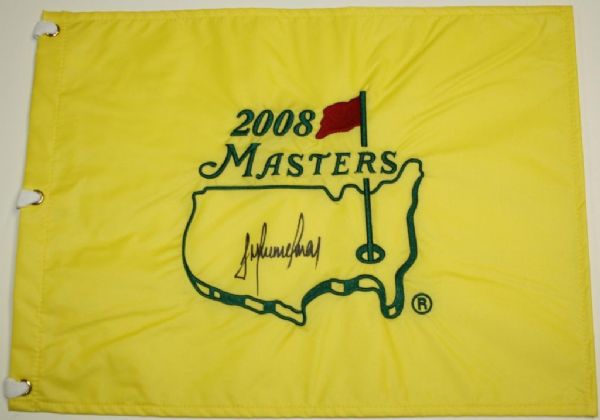 Trevor Immelman Autographed 2008 Masters Flag JSA COA
