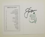 Jack Nicklaus Autographed Masters Scorecard JSA COA