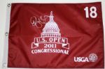 Rory McIlroy Autographed Red US Open Flag