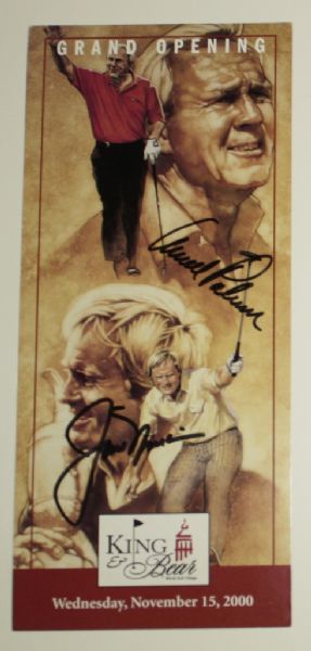 Jack Nicklaus and Arnold Palmer Dual Signed King & Bear Ticket